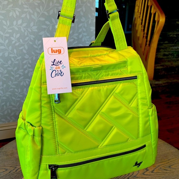lug Handbags - Lug Skyhop backpack in Lemon Lime colour, new with tags